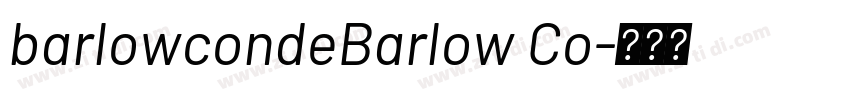 barlowcondeBarlow Co字体转换